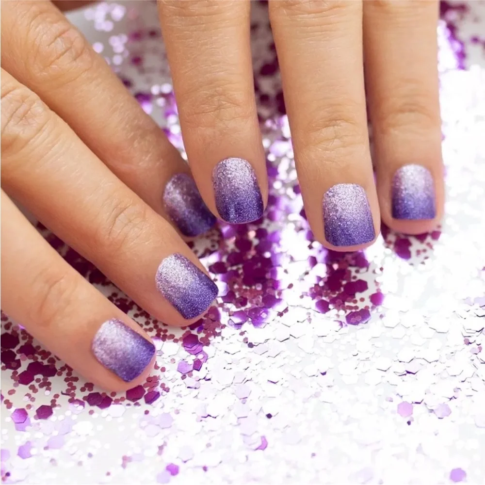 *Retired* Color Street: Achieve Grapeness (Petite) | Purple Gradient Glitter - Picture 2 of 14